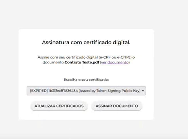 software para assinatura digital de documentos