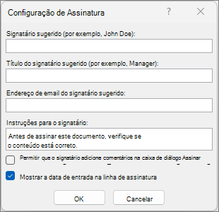 assinatura digital excel