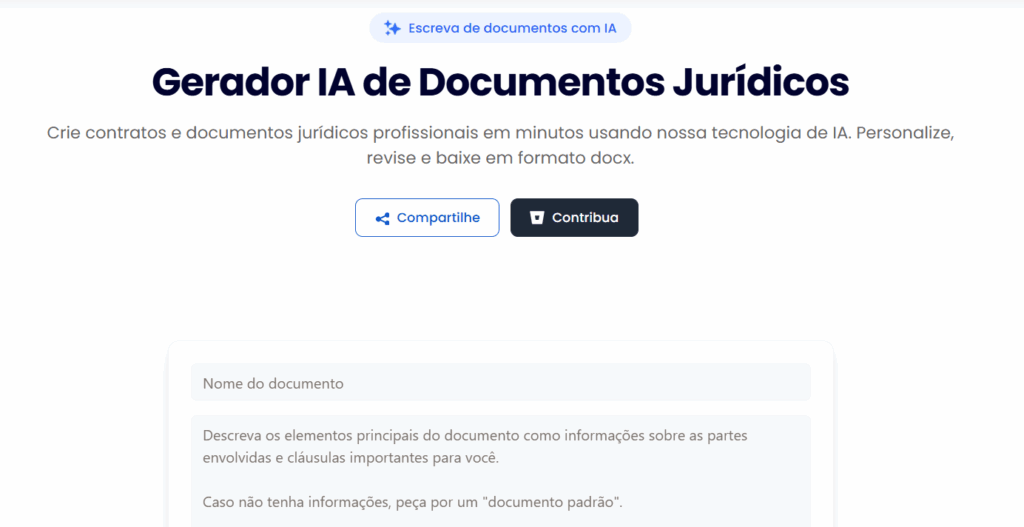 Gerador de contratos IA