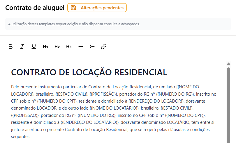 Gerador de contratos IA